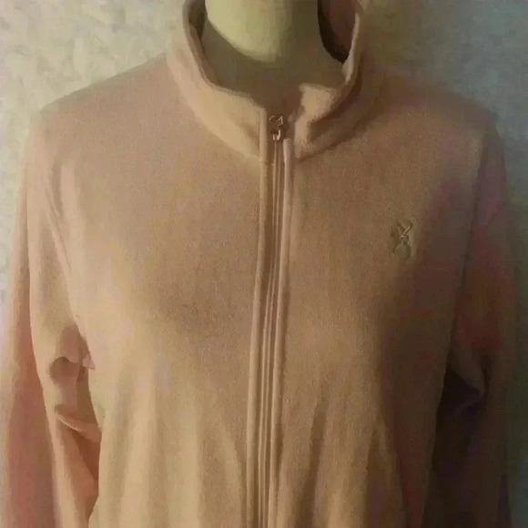 Browning Fleece Womens Large Pink Full Zip Long Sleeve Jacket - Picture 2 of 8